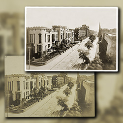 An old photograph of 5th Avenue restored and archived