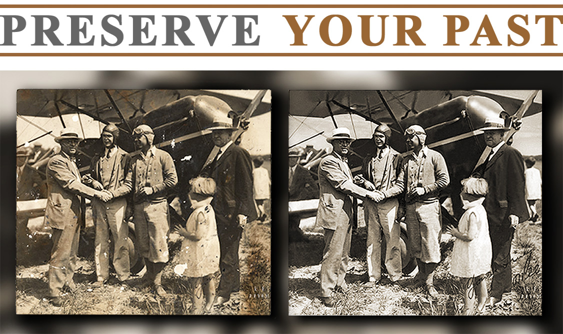 Restoration of a photograph damaged in house fire