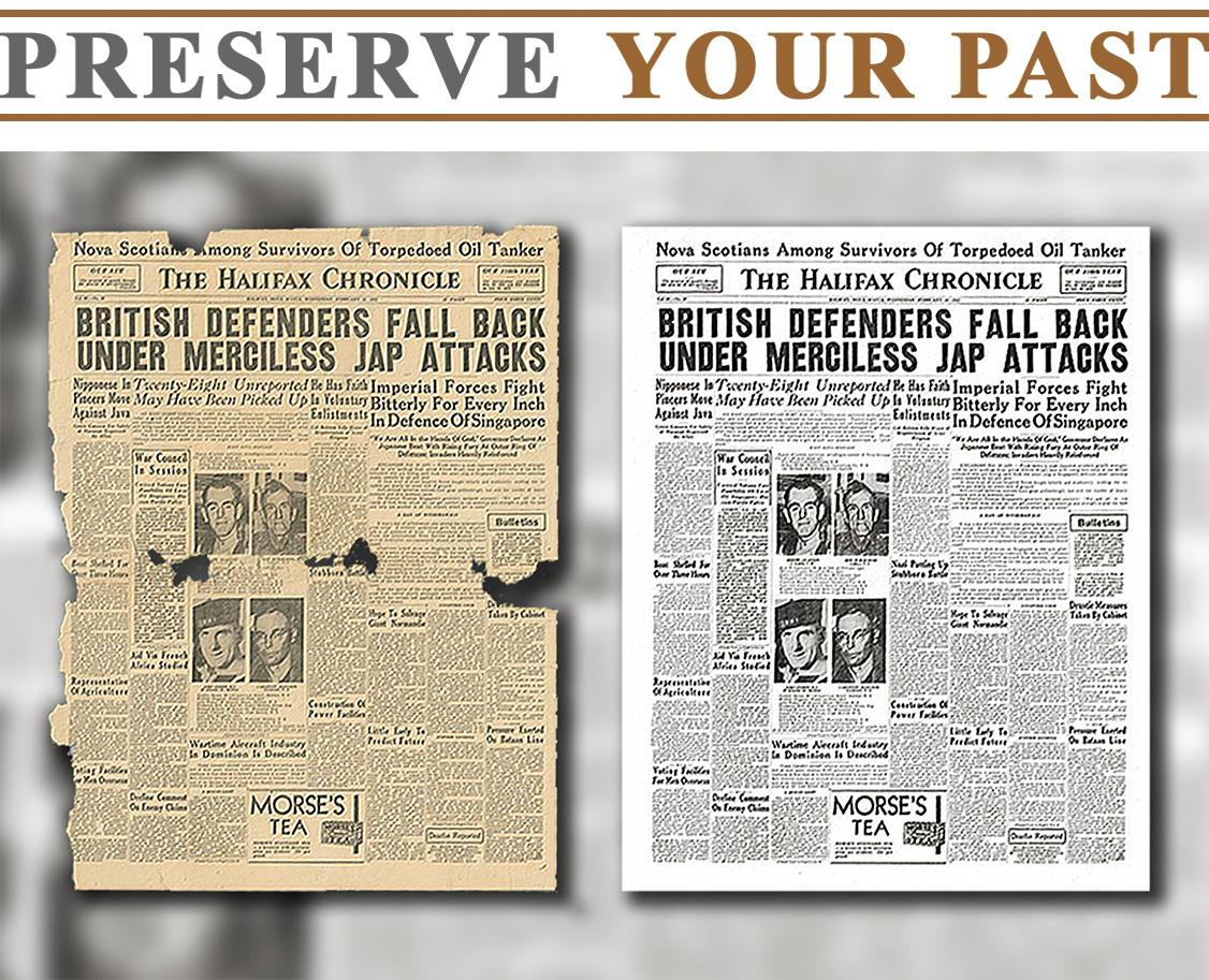 1942 The Halifax Chronicle newspaper describing an amazing story of WWII rescue of Canadian merchant marine who survived three sinking of convoy ships after they were torpedoed by German submarines.