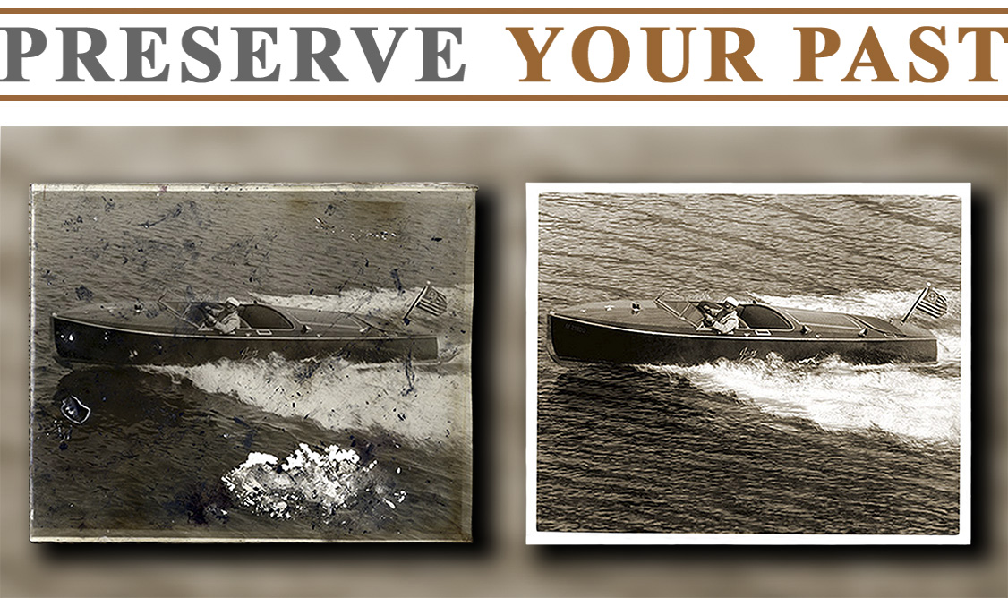 Restore ink stained photograph