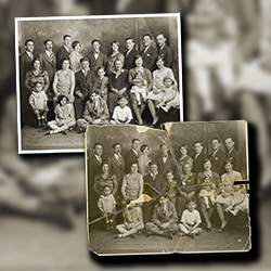 Restoration of a Jewish family vintage photograph