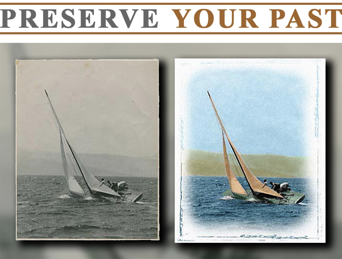 Restoring and colorizing an old photo using digital painting.